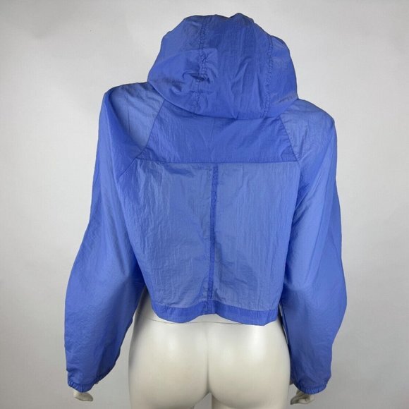 Balance Athletica Atomic Xenon Jacket Women S Cropped Purple Hooded Windbreaker - Picture 3 of 15